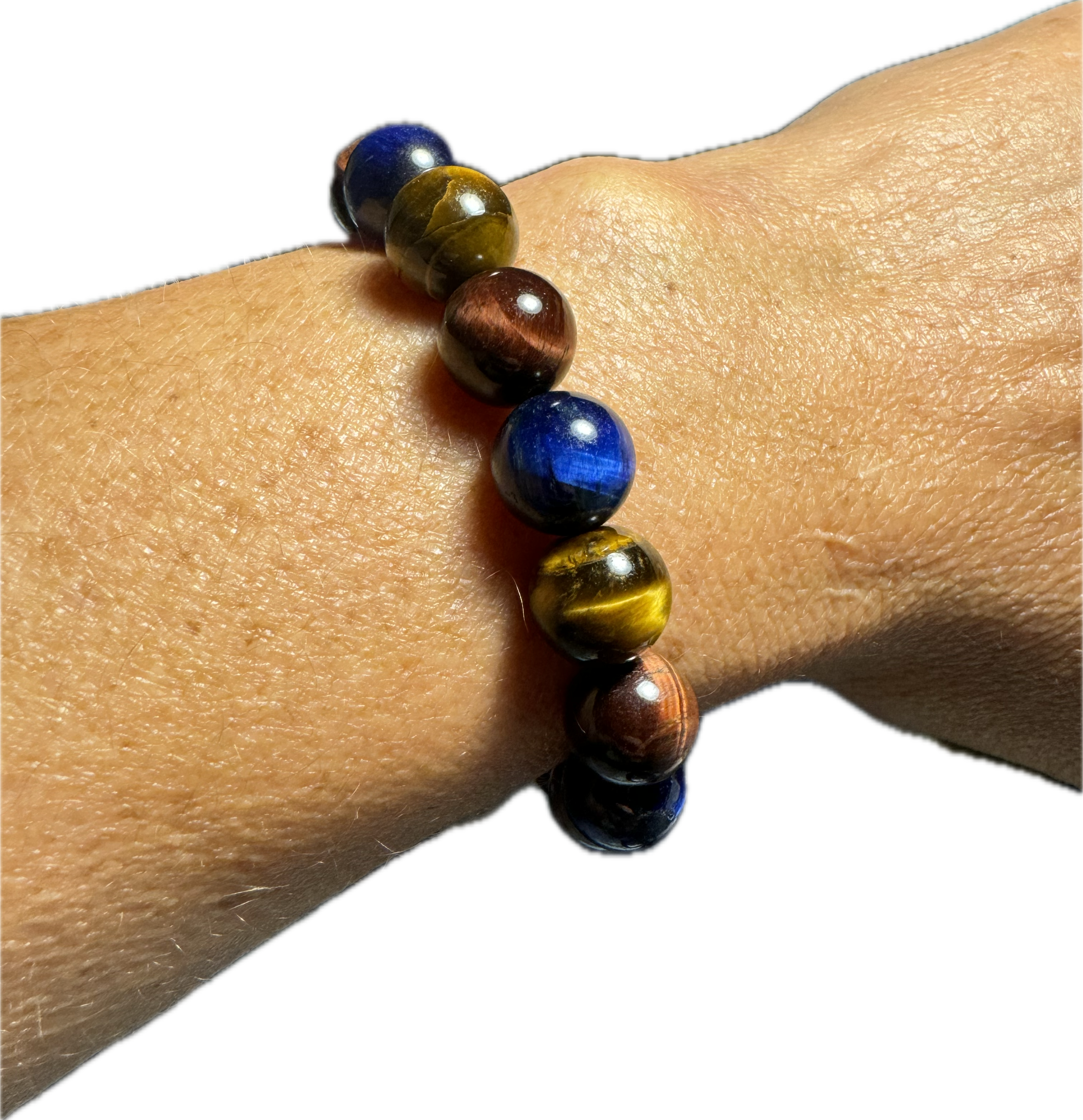 Red, Blue, Gold Tigers Eye