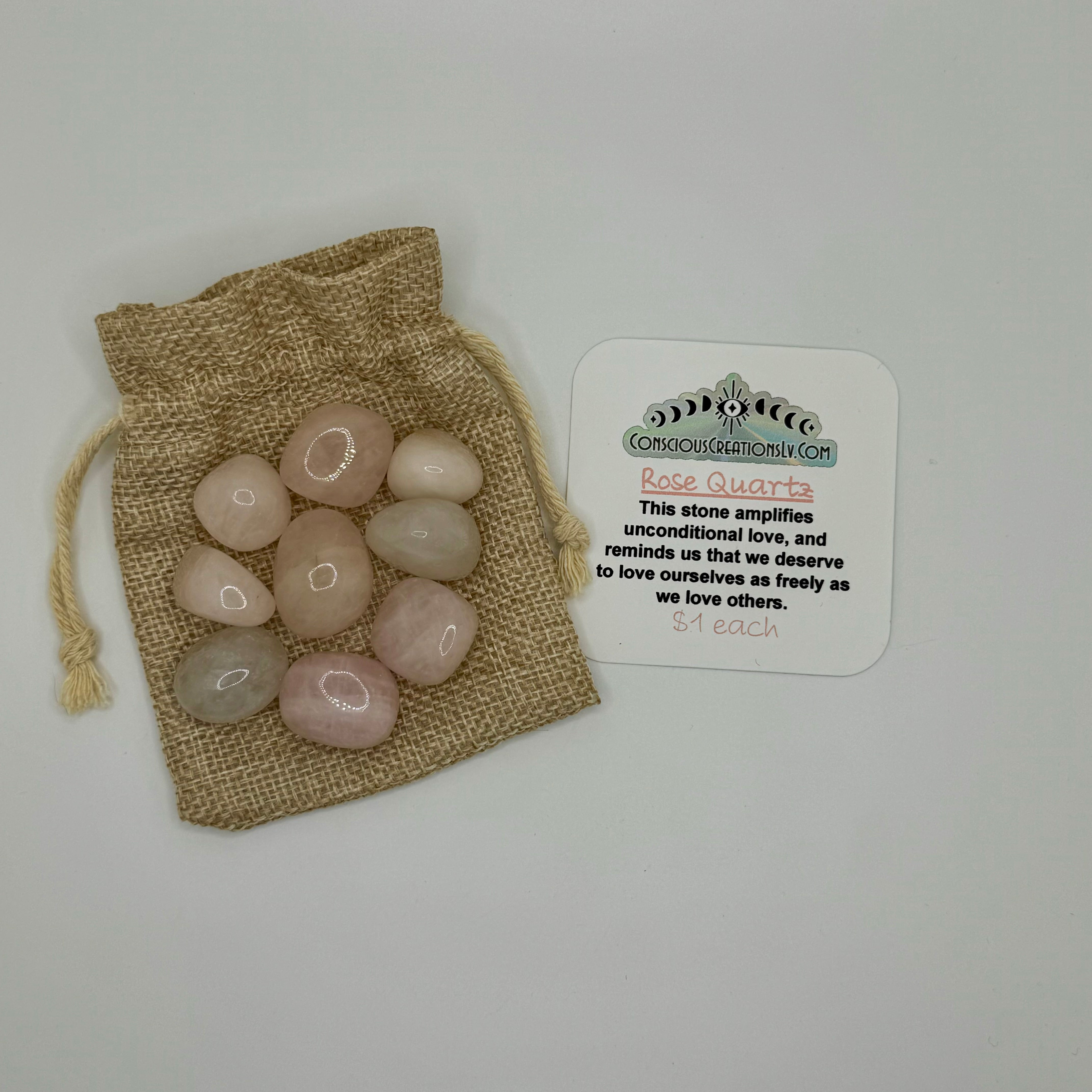 Tumbled Rose Quartz (1 count)