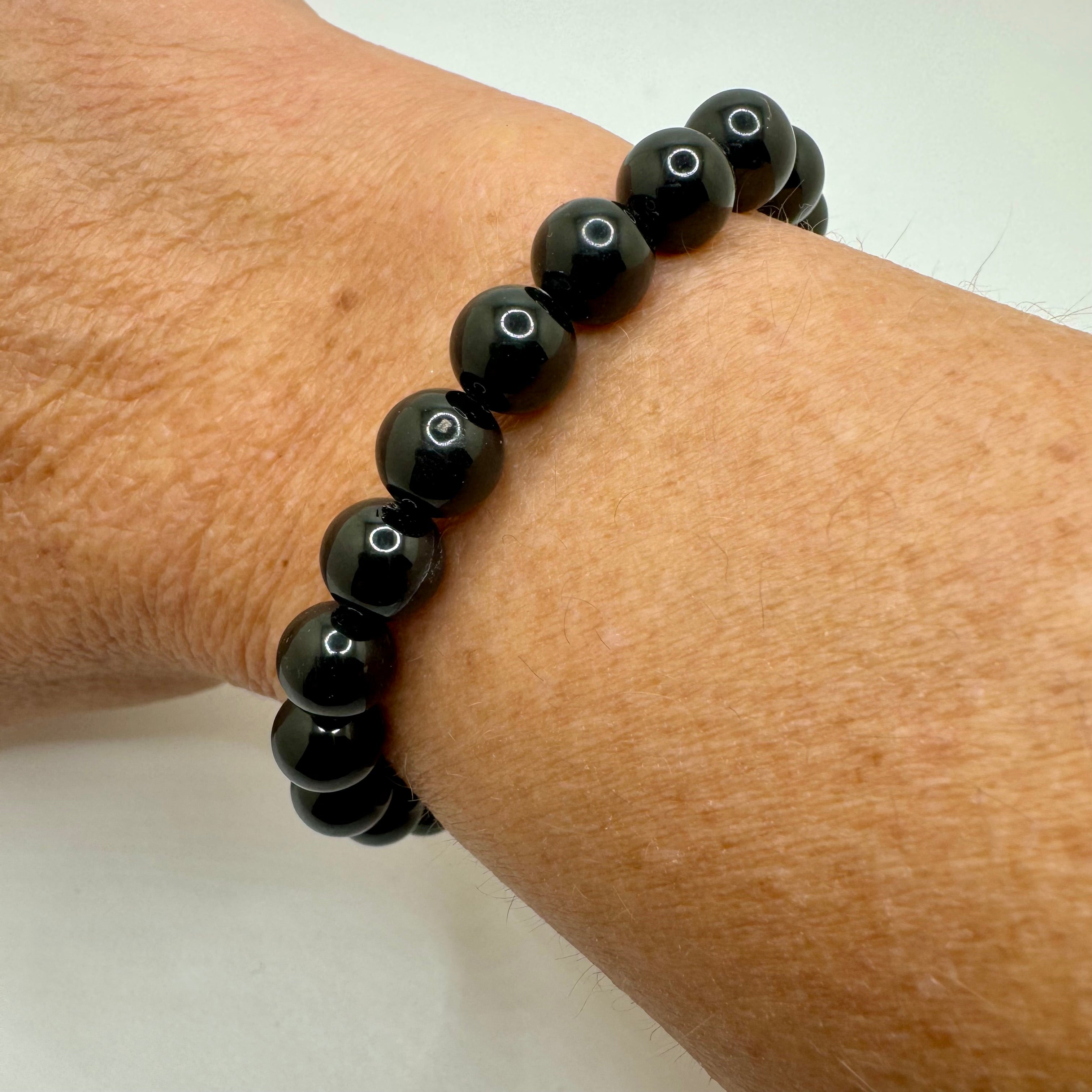 Black Obsidian Stretch Bracelet 8mm beads