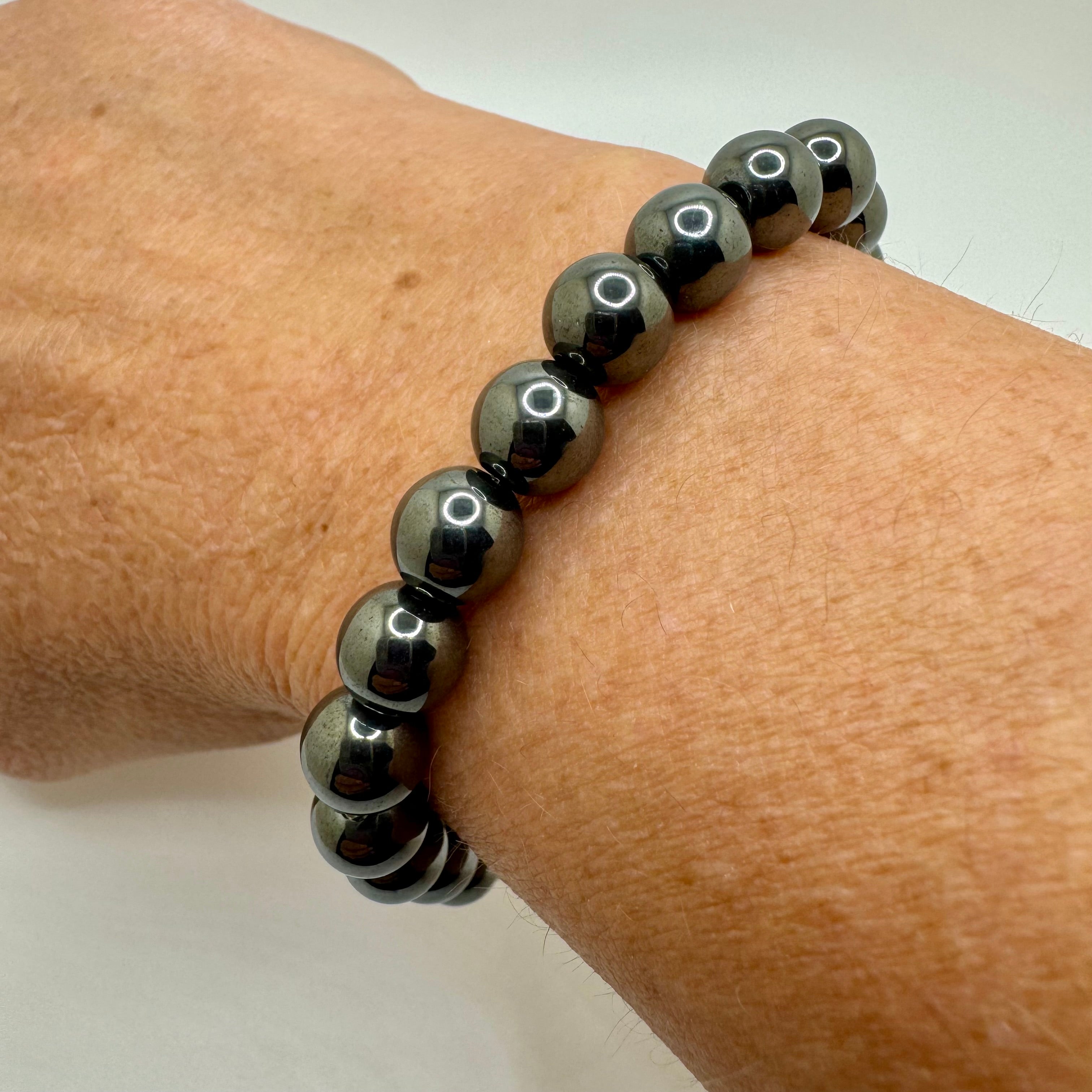 Hematite Stretch Bracelet 8mm beads