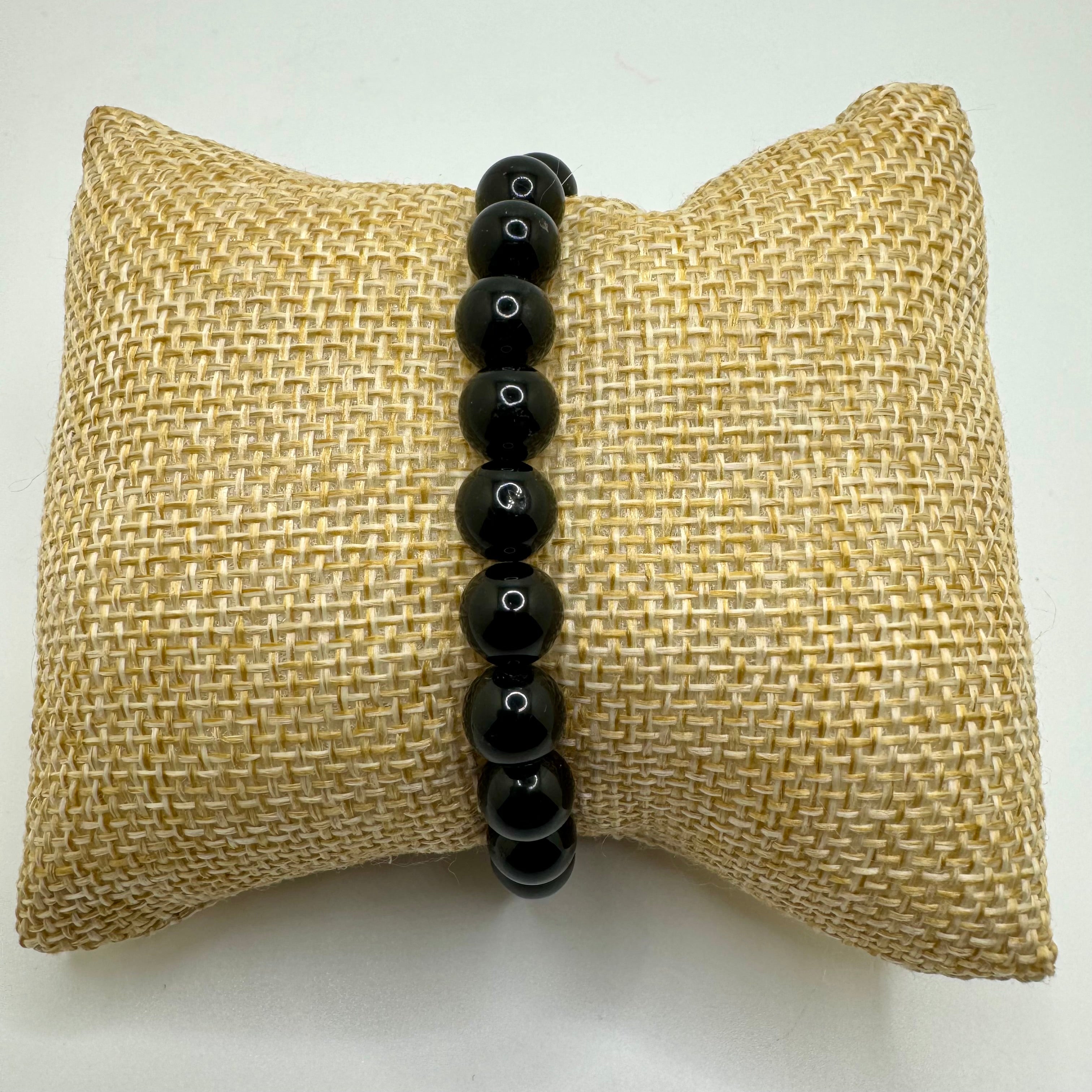 Black Obsidian Stretch Bracelet 8mm beads