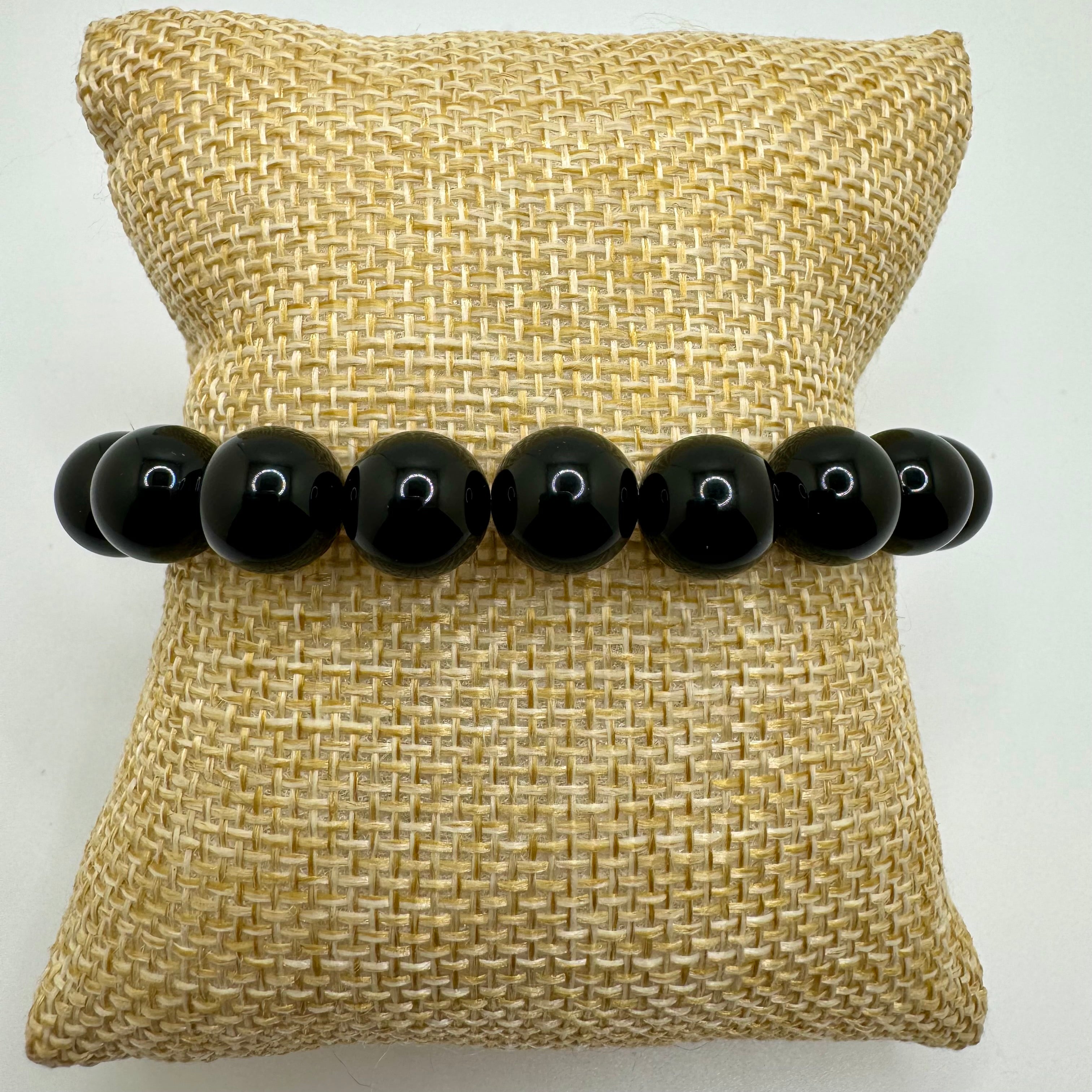 Black Obsidian Stretch Bracelet 10mm beads