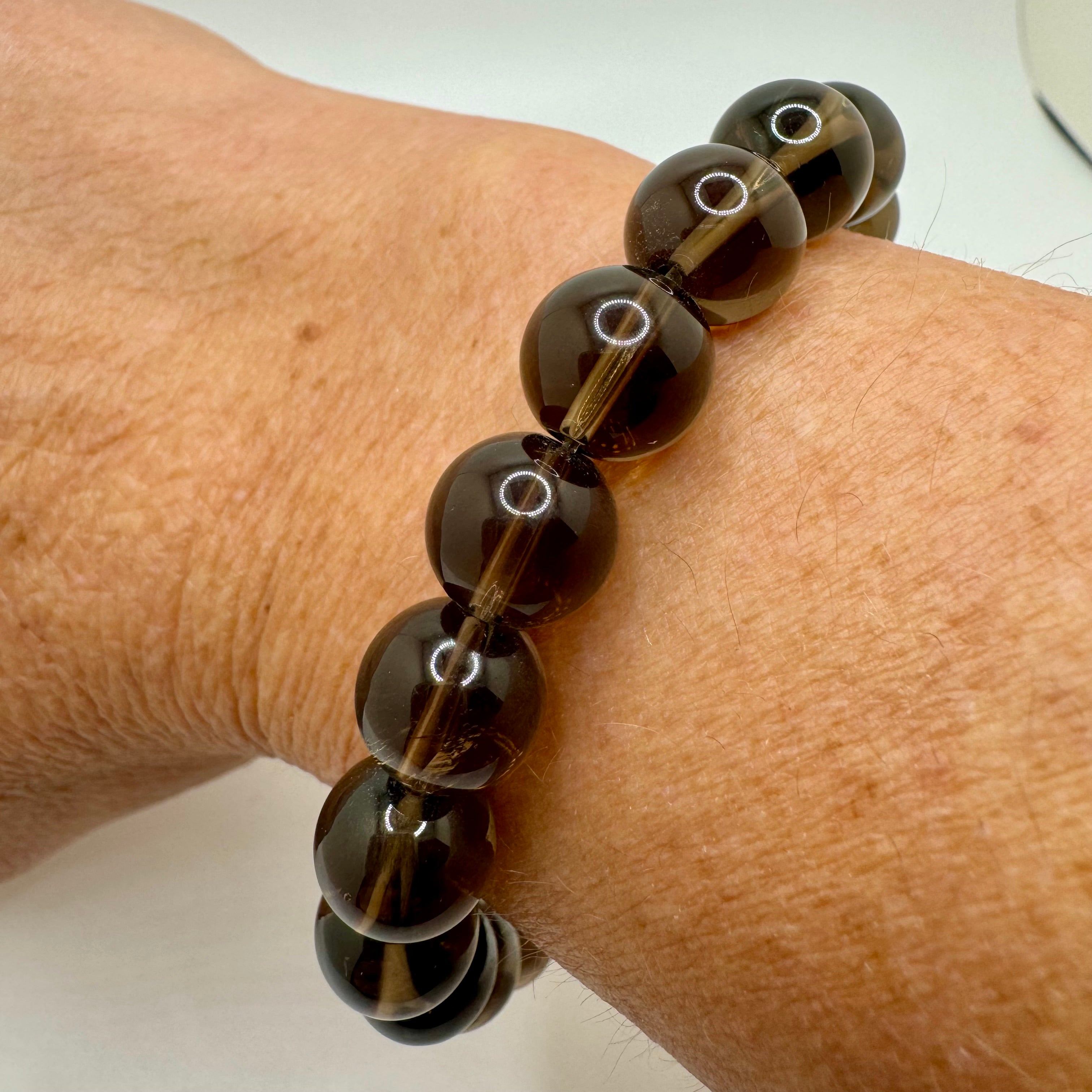 Smokey Quartz Stretch Bracelet 10mm beads