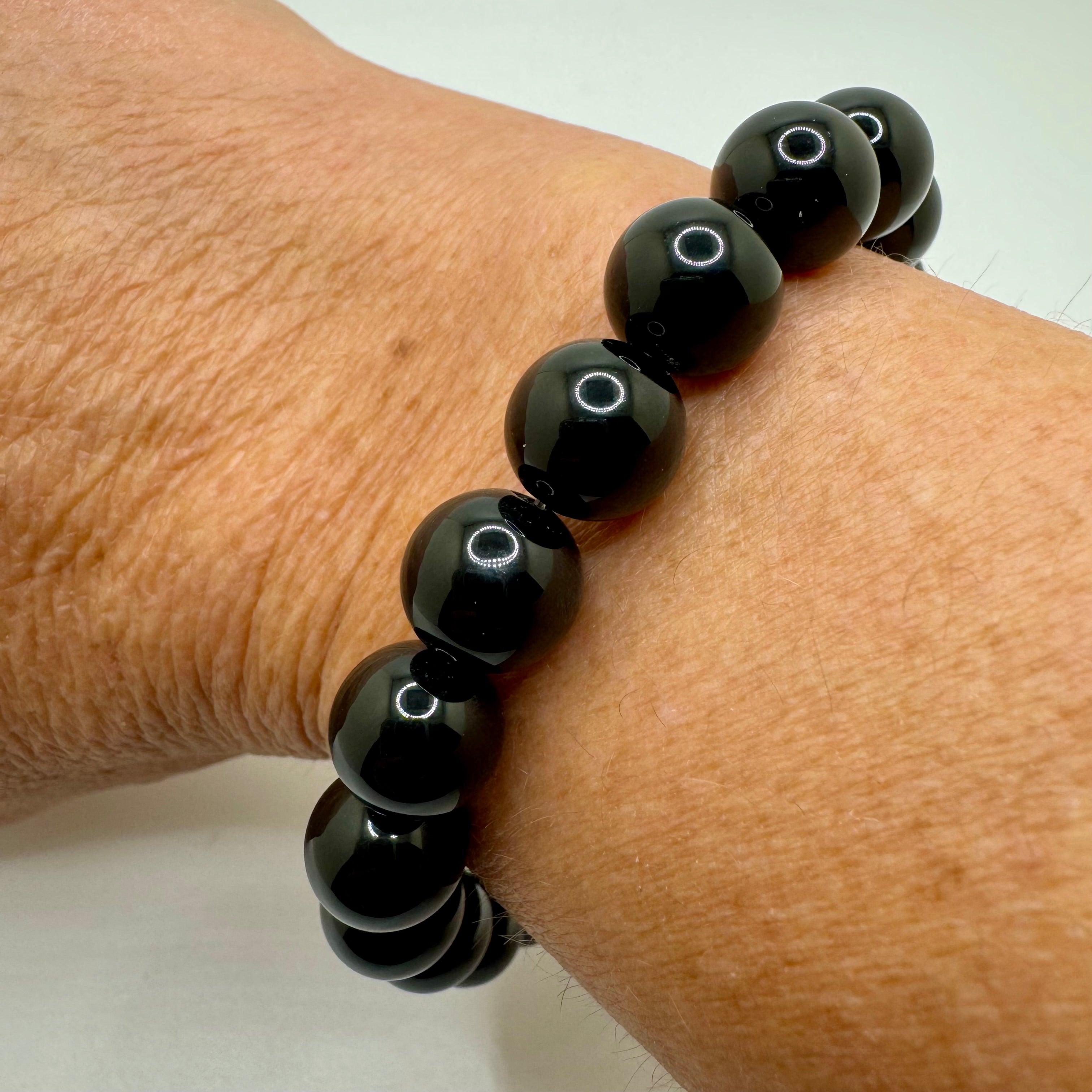 Black Obsidian Stretch Bracelet 10mm beads