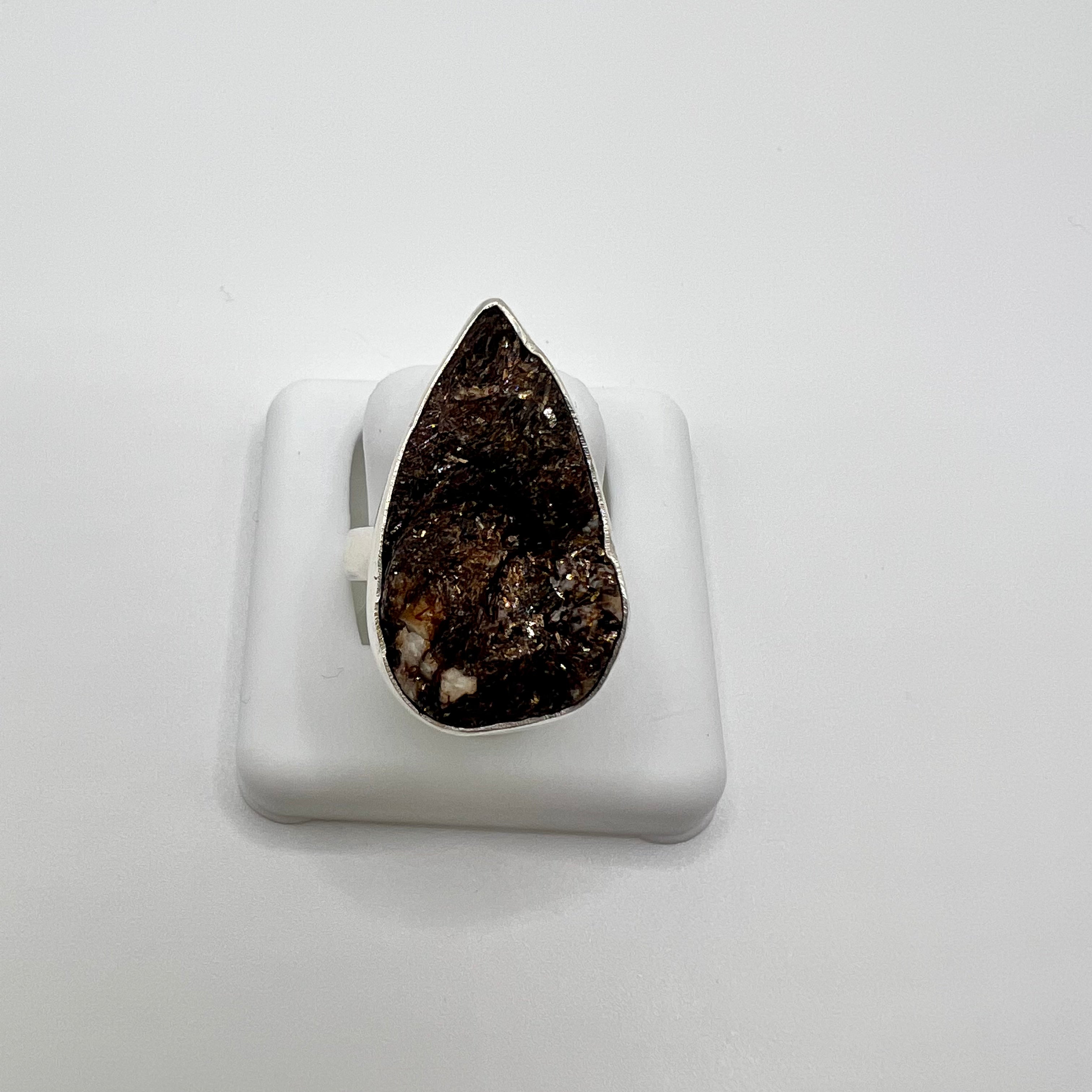 Astrophyllite Druzy Sterling Silver Ring