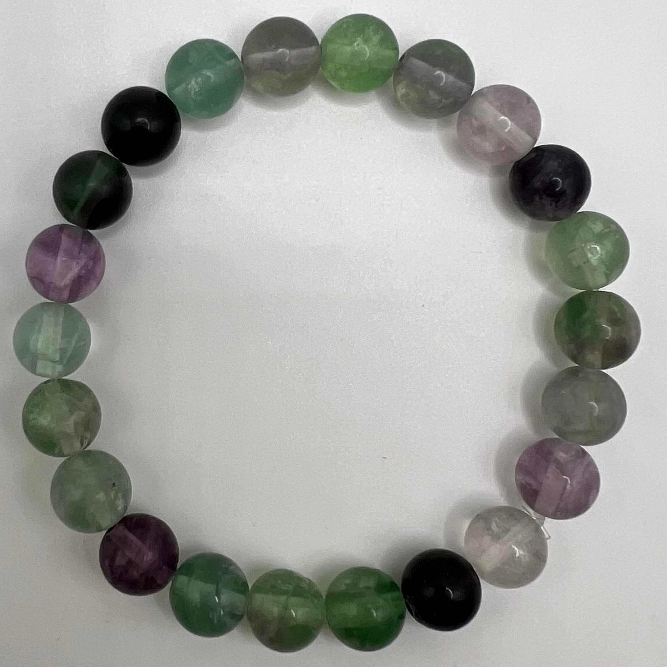 Fluorite Stretch Bracelet (8mm beads, wrist size 15cm)