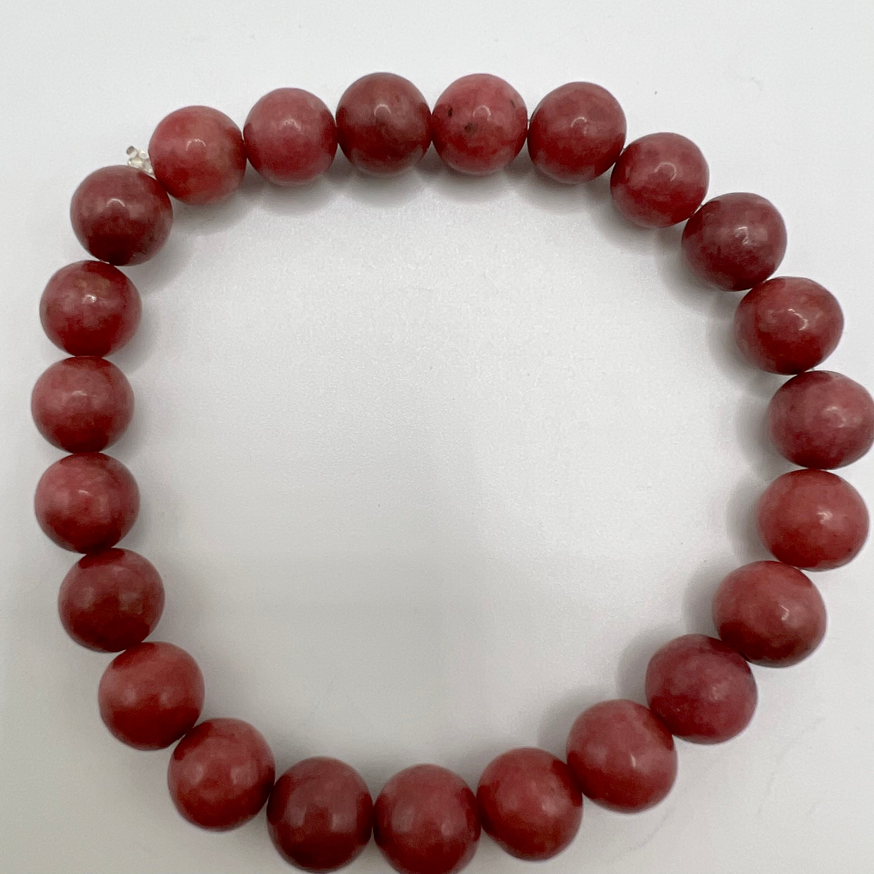 Pink Rhodonite Stretch Bracelet (8mm beads, wrist size 15.5cm)