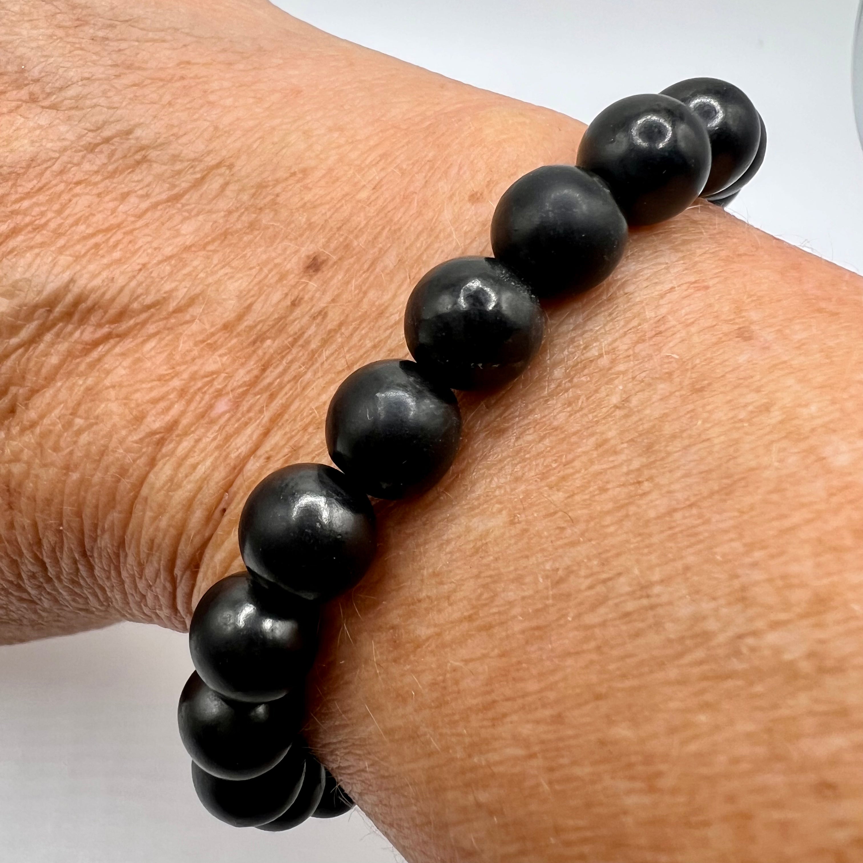 Shungite Stretch Bracelet (8mm beads, wrist size 18cm)