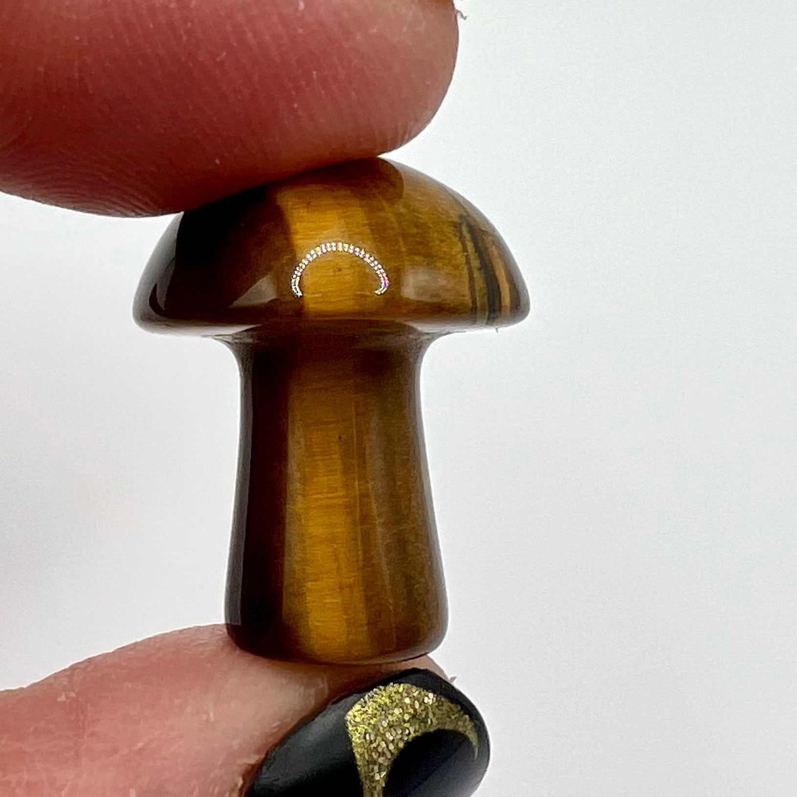 Tigers Eye Miniature Mushroom