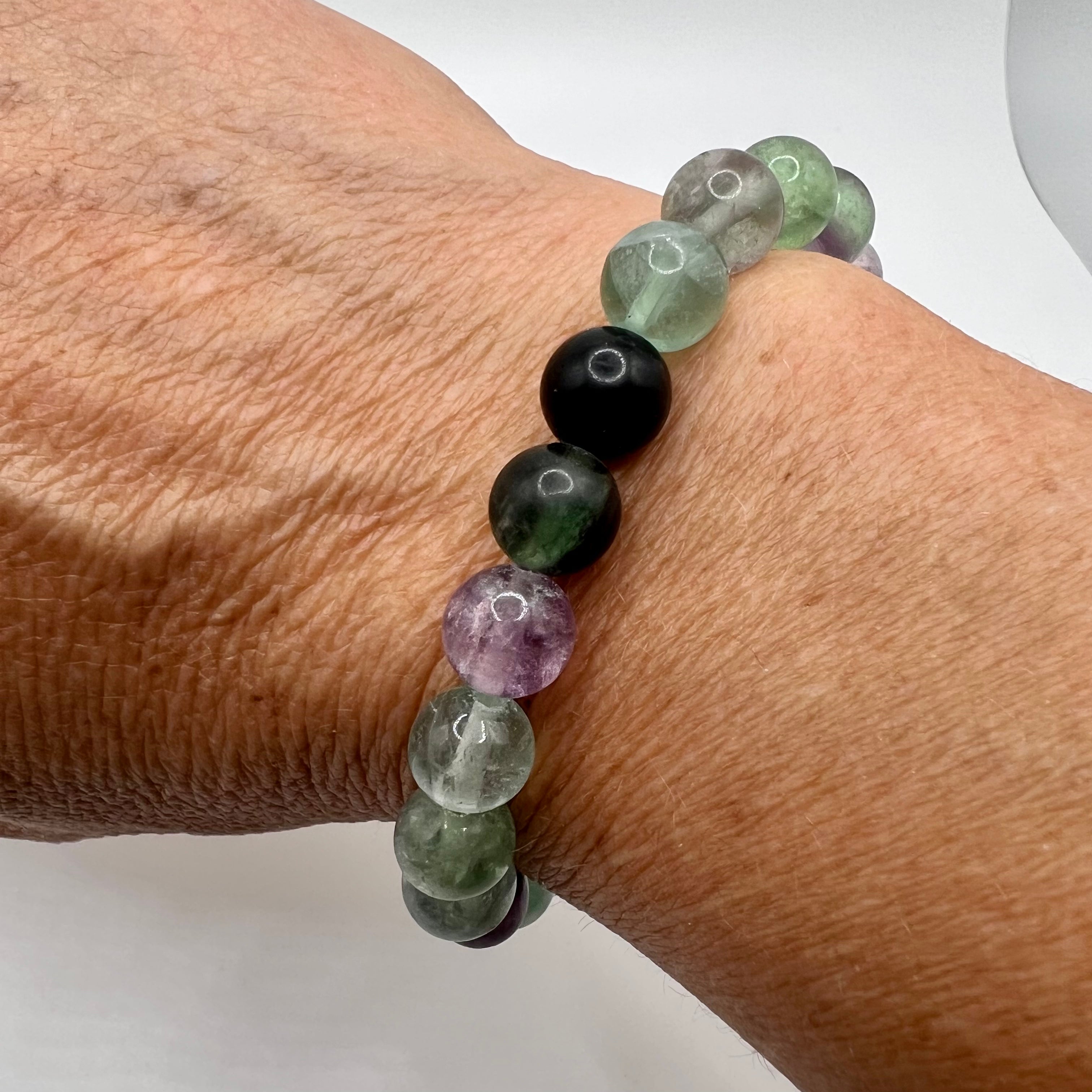 Fluorite Stretch Bracelet (8mm beads, wrist size 15cm)